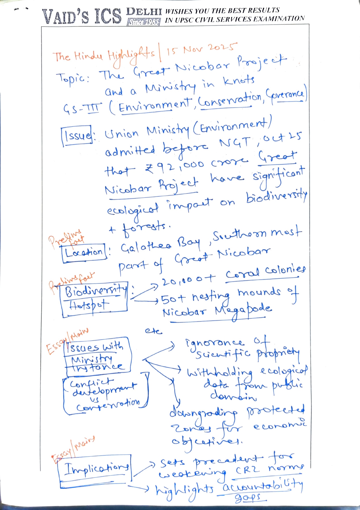 how to make notes from hindu